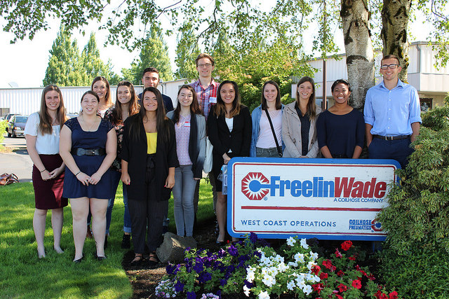 A photo of the 2017 cohort in the McMinnville WORKS Internship Program