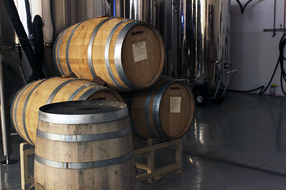 Evasion is aging their beer in various type of barrels, including wine and whiskey, to create a unique flavor profile