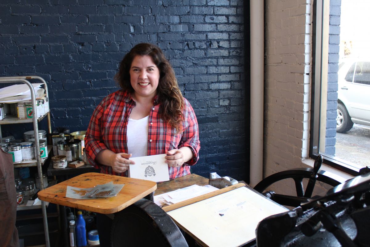 Chelsey Nichol of Type A Press in McMinnville, Oregon
