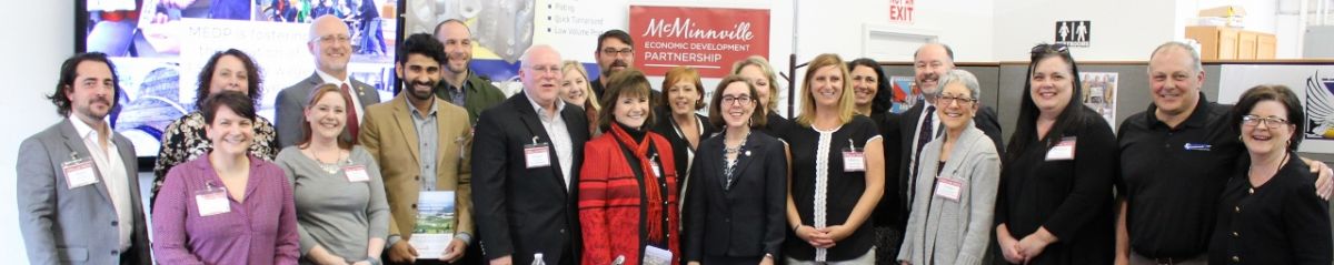 Business and community leaders came together to speak with Governor Kate Brown and Representative Ron Noble