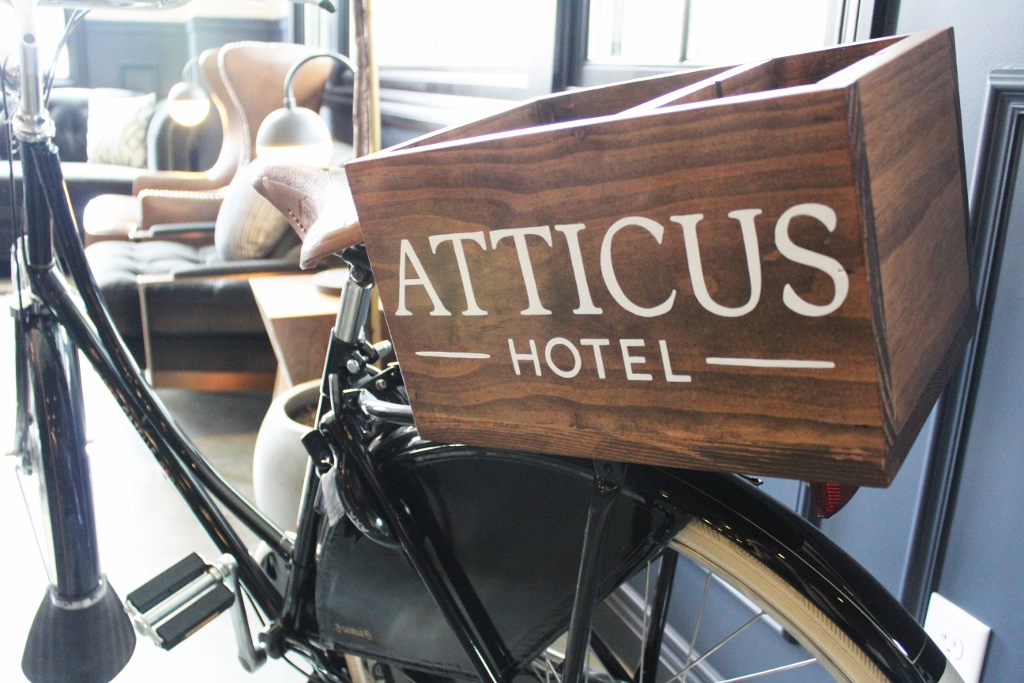 Bikes with handmade boxes at the Atticus
