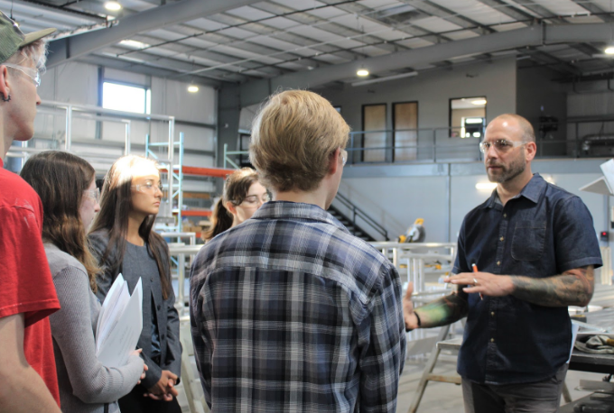 Leading by Example: WORKS Interns tour Solid Form Fabrication with Owner/President Deven Paolo