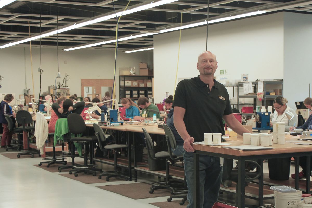 Director of Medical Product Development, Jeff Petcavich stands in the WCT facility.