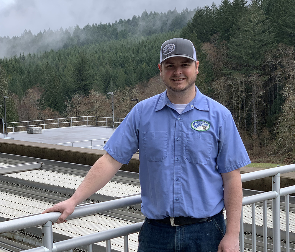 Ryan Sticka stands at McMinnville’s Water Treatment Plant