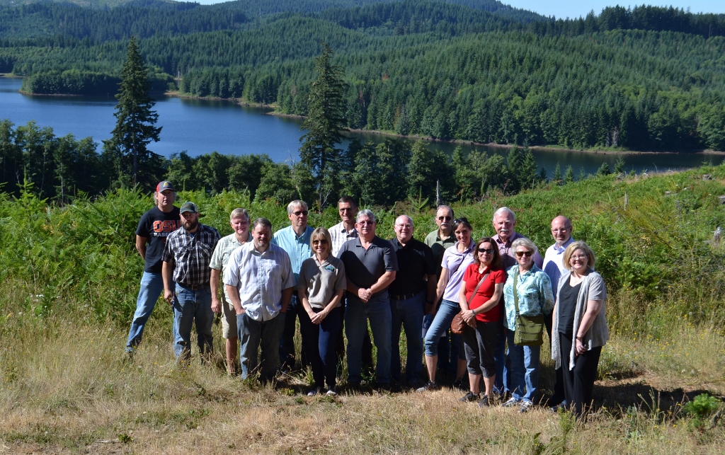 City Councilors, MW&L Commissioners, MW&L employees, and community leaders tour the watershed.