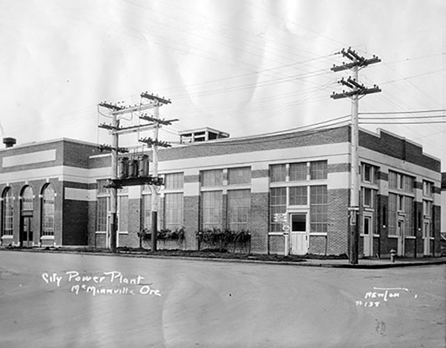 McMinnville’s Old City Power Plant, constructed in 1926, now holds Elizabeth Chambers Cellar