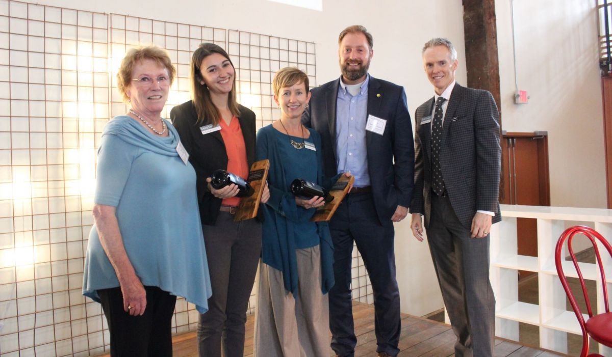 From left to right: MEDP Board Member Carol Granger, MEDP Communications Manager Lacey Dykgraaf, MEDP Programs Manager Heather Hadley Blank, MEDP Board Member Chris McLaran, MEDP Executive Director Scott Cooper