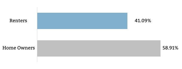 Home owners vs renters chart