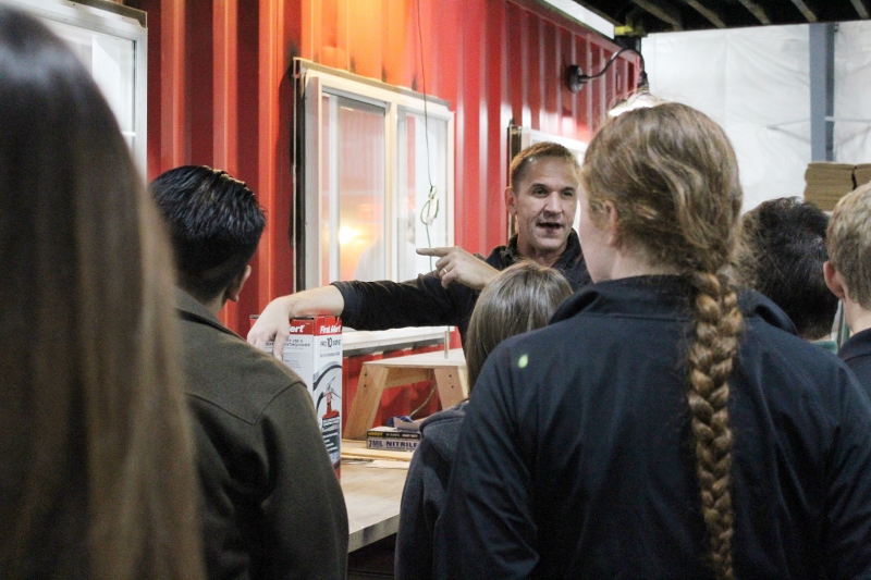 Marc Wade, General Manager at Ferrum Technology takes students on a MEDP EDU Tour