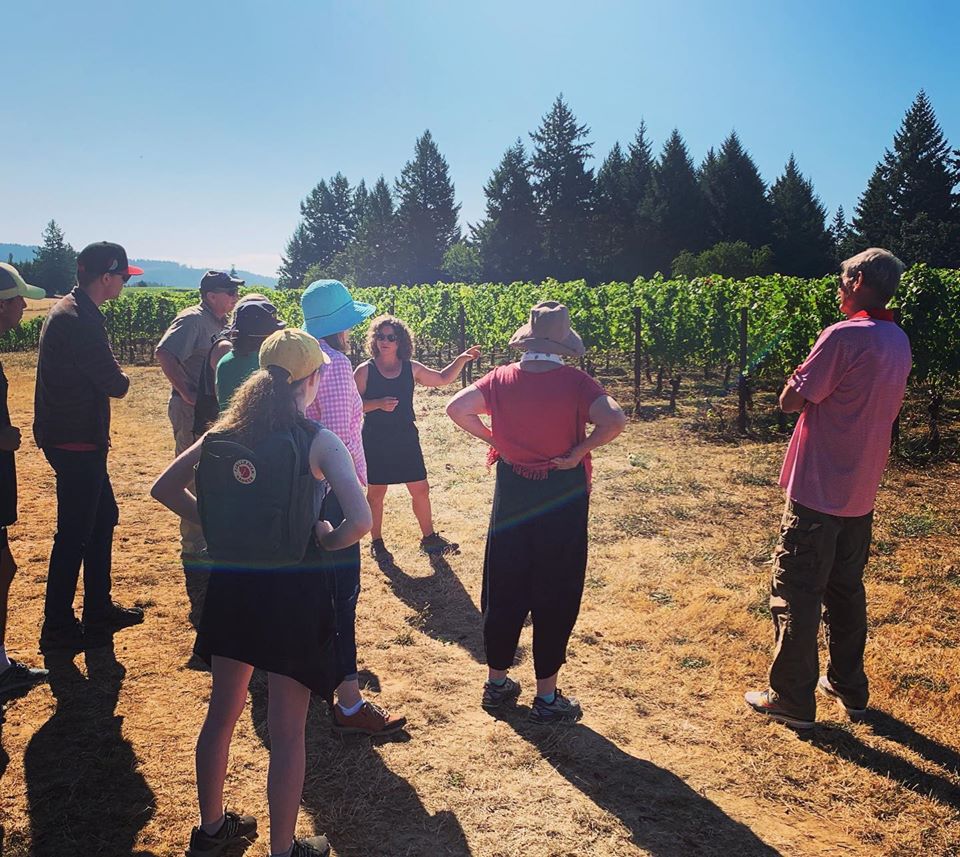 Linfield Students Tour Soter Vineyard