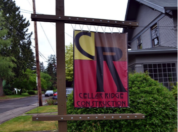 Cellar Ridge Construction Sign