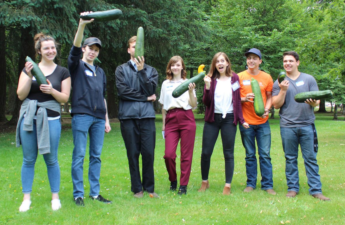 Career Bound Interns helped hand out fresh produce for Harvest2Home